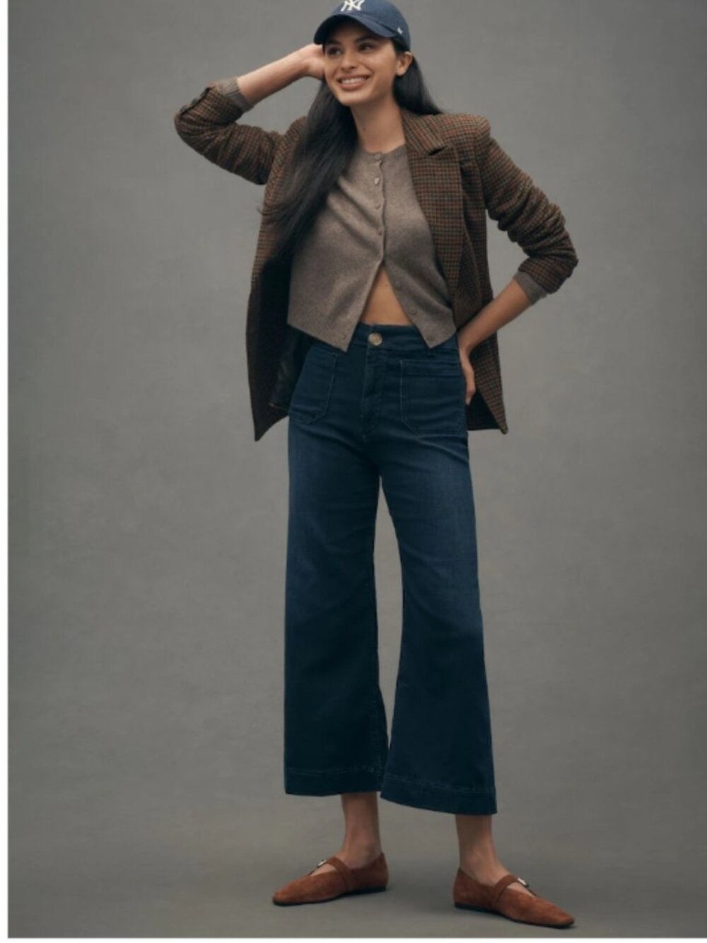 EUC MAEVE The Colette High-Rise Wide-Leg Jeans Jeanius Knit Edition 26